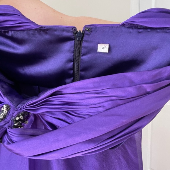 Marc Bouwer Glamit Silk Chiffon Cocktail Dress - Picture 8 of 11